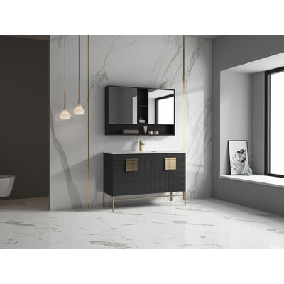 Carrillo 48"" Single Bathroom Vanity Set -  Everly Quinn, 5F78DA3478314BCCB9EAF3D4CE0D652A