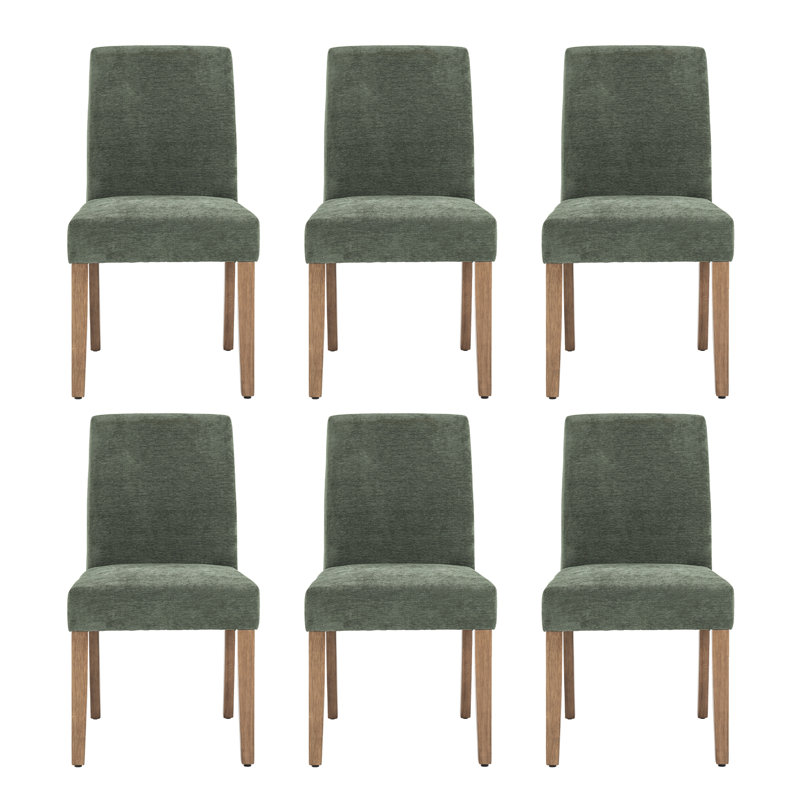 Chaise rembourrée en bois, Vert