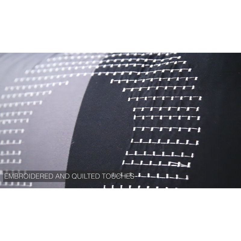 Elsie Gray and Black 7-Piece Queen Comforter Set