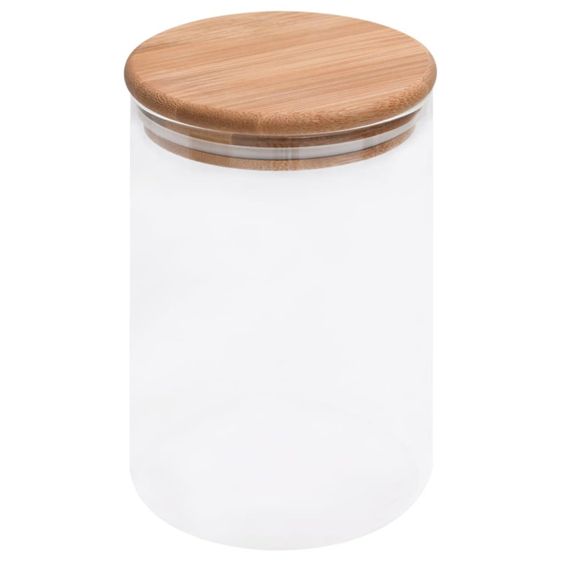 Glass Canister - Set of 4, 7.87cm H x 10.62cm W x 10.62cm D