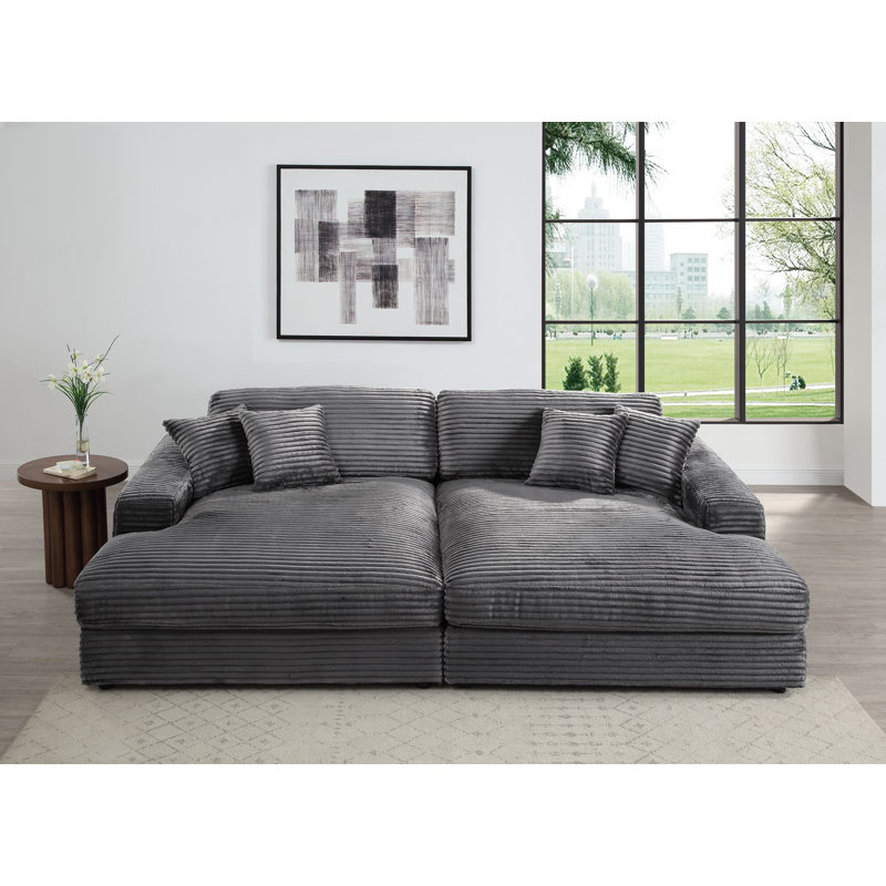 Canapé modulaire Sikes, Gris foncé