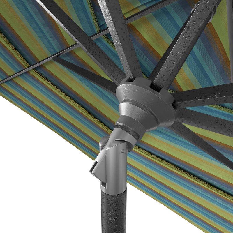 Parasol de marché de 132 po Ortie, Sunbrella® lagon Astoria