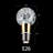 LED Solid Crystal-Style Glass Bulb, 3000K Warm White, E26/27 Medium Base Bulbs 1-Pack (Base not included)-121723586
