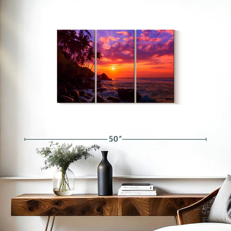 Gillard Tropical Coast Sunset, 20" H x 33" W
