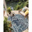Tapis bleu contemporain Azilynn-598099876