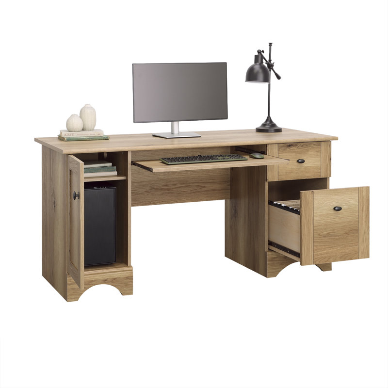 Bureau d'ordinateur, finition brune, Brun