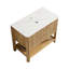 Base de meuble-lavabo autoportant Sharma de 36 po avec plateau en pierre frittée et tablette ouverte (lavabo non inclus)