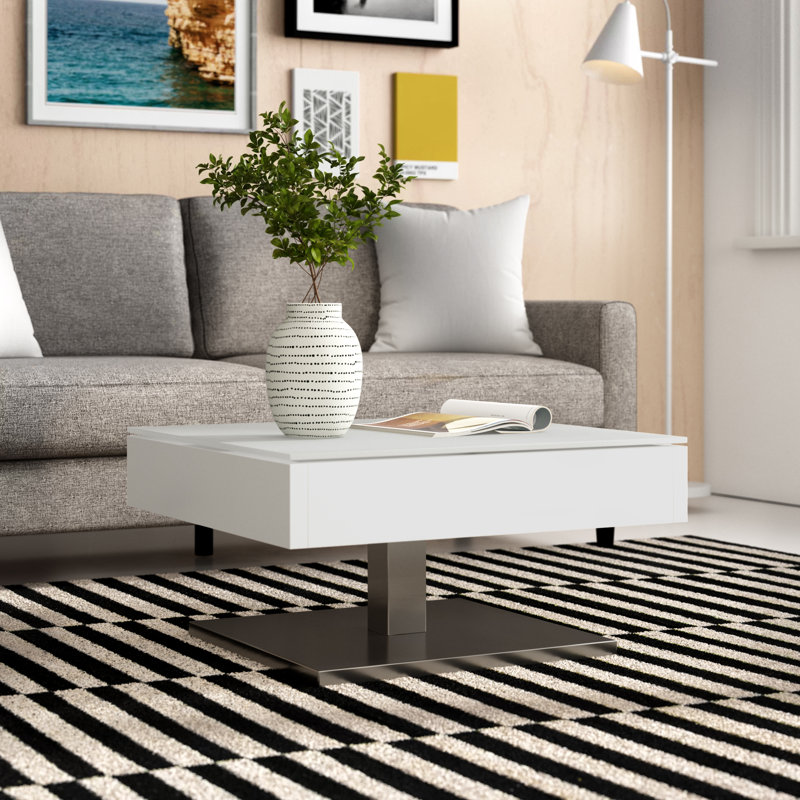 Alienor Lift Top Pedestal Coffe Table with Storage