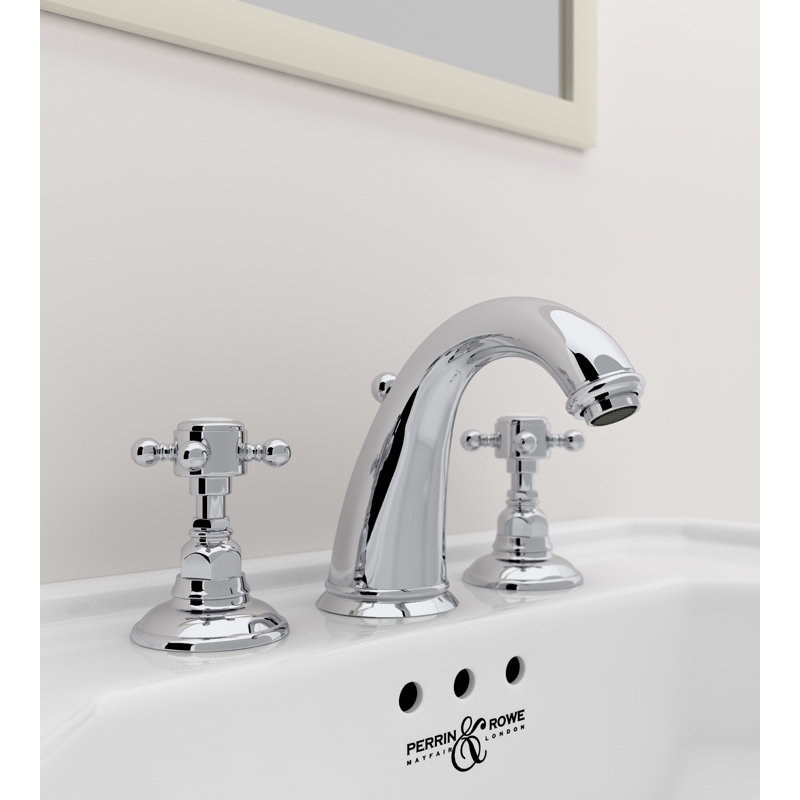 Viaggio® Widespread Bathroom Faucet with Drain Assembly, Polished Chrome, Cross