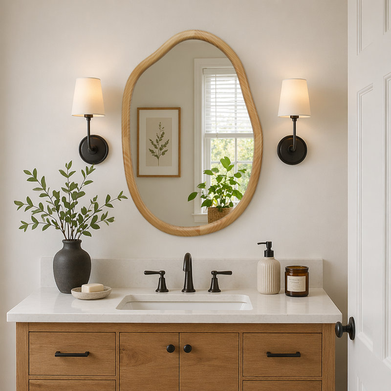 Miroir mural irrégulier décoratif