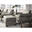 Similicuir gris pierre avec plateau supérieur - structure en bois, assise mi-ferme, rectangulaire, sans dossier, traditionnelle, garniture cloutée rectangulaire dans un décor traditionnel,