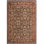 Tapis oriental noir / beige / rouge foncé en laine noué à la main 8 pi x 9 pi 9 po Roby