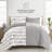 Reversible Chevron Pattern 3-Piece Duvet Cover Set-1678640027