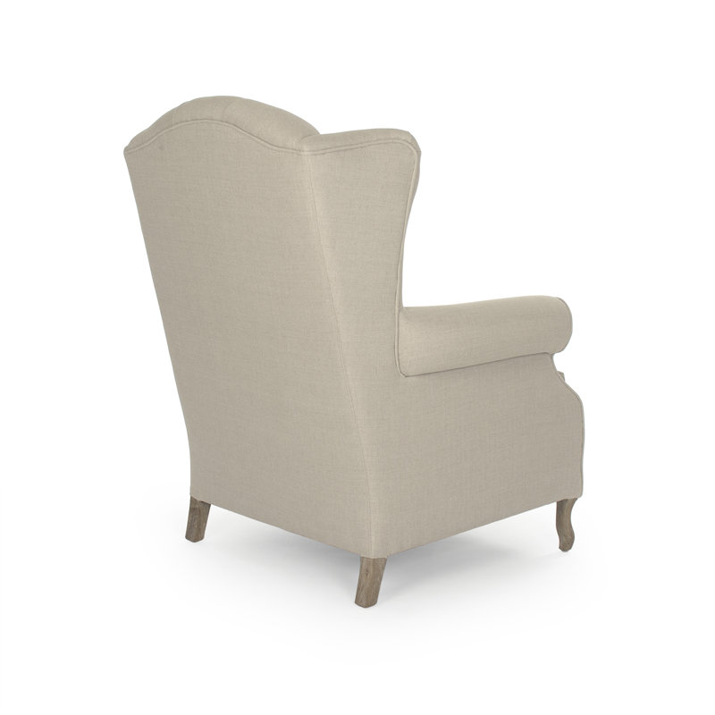 Dowty Linen Tufted Wingback Chair