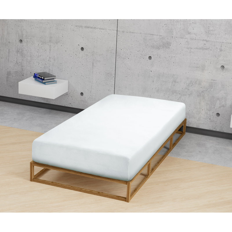 100% Cotton Jersey Knit Fitted Sheet, 140-160 x 200 cm, Light yellow