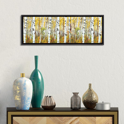 Aspen Trees Panorama, Colorado by Susanne Kremer - Panoramic Graphic Art Print on Canvas