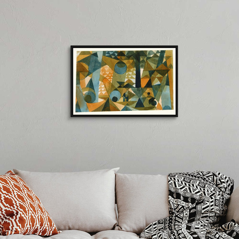 " Composition " by Paul Klee Painting Print, Black Framed, 22" H x 32" W x 1.75" D