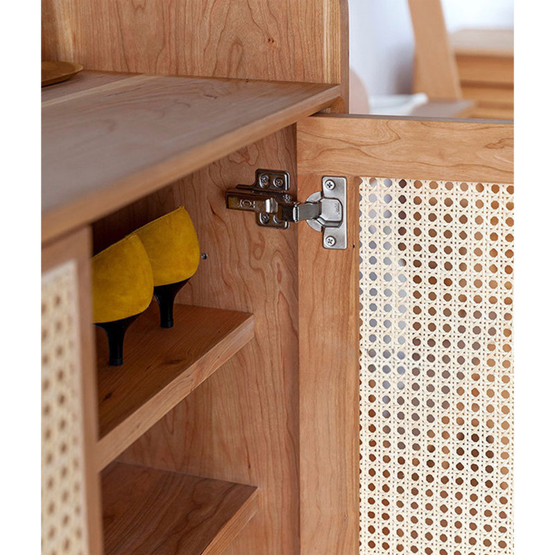 Armoire de rangement à chaussures en rotin, Brun