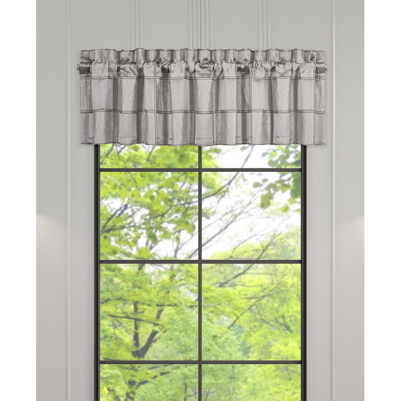 Brando Window Straight Valance, Charcoal