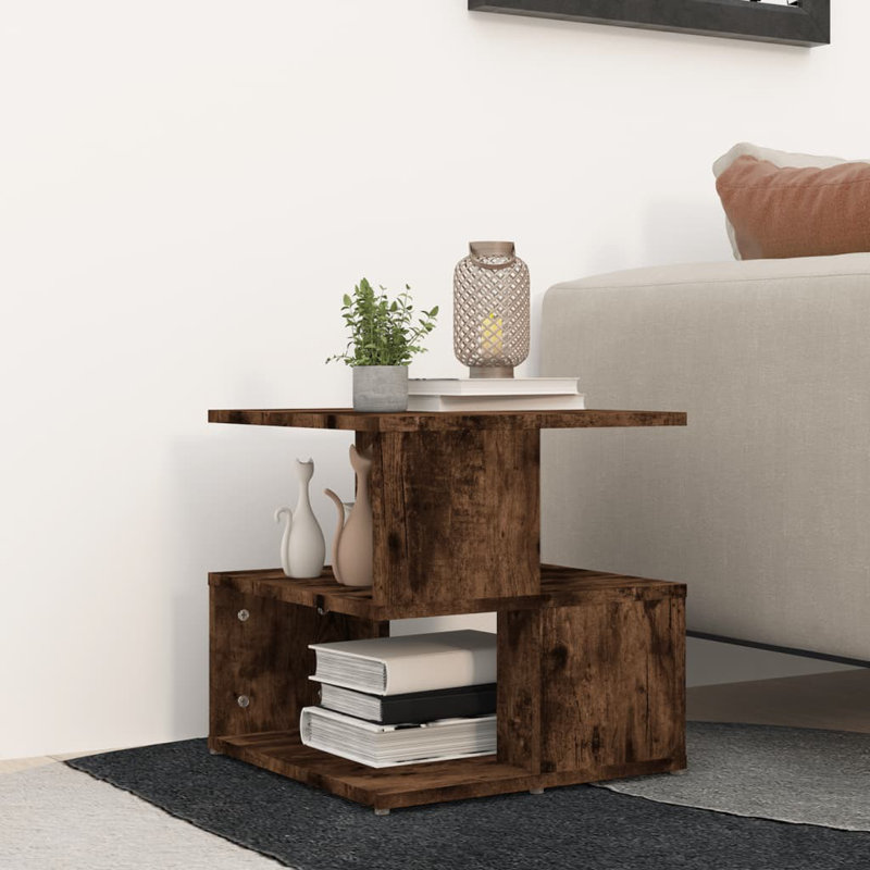 vidaXL Side Table End Sofa Coffee Table Living Room Furniture Engineered Wood, Smoked Oak, Smoked Oak