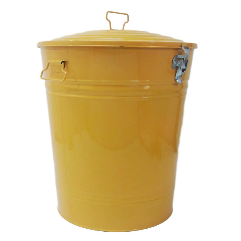 Bac de recyclage en acier émaillé galvanisé, H 19 po x l 15 po x P 15 po, Safran