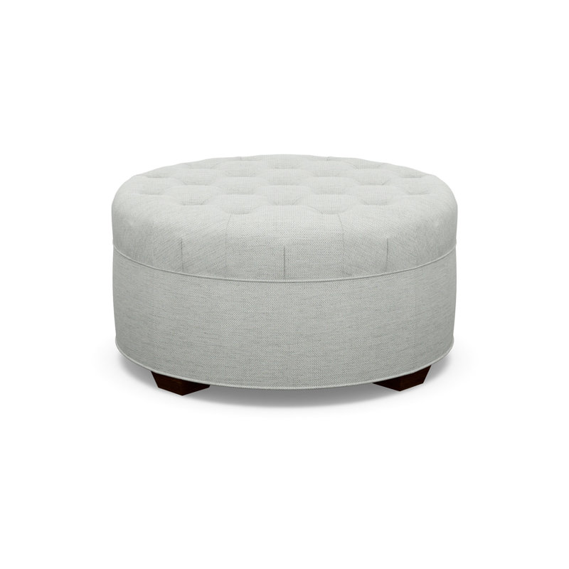 Round Tufted Ottoman, 5246-99, Walnut