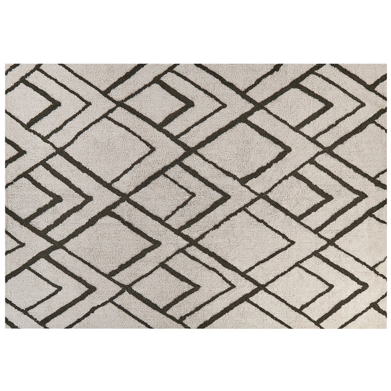 Pafford Geometric Hand Woven Shag 160cm X 230cm Area Rug