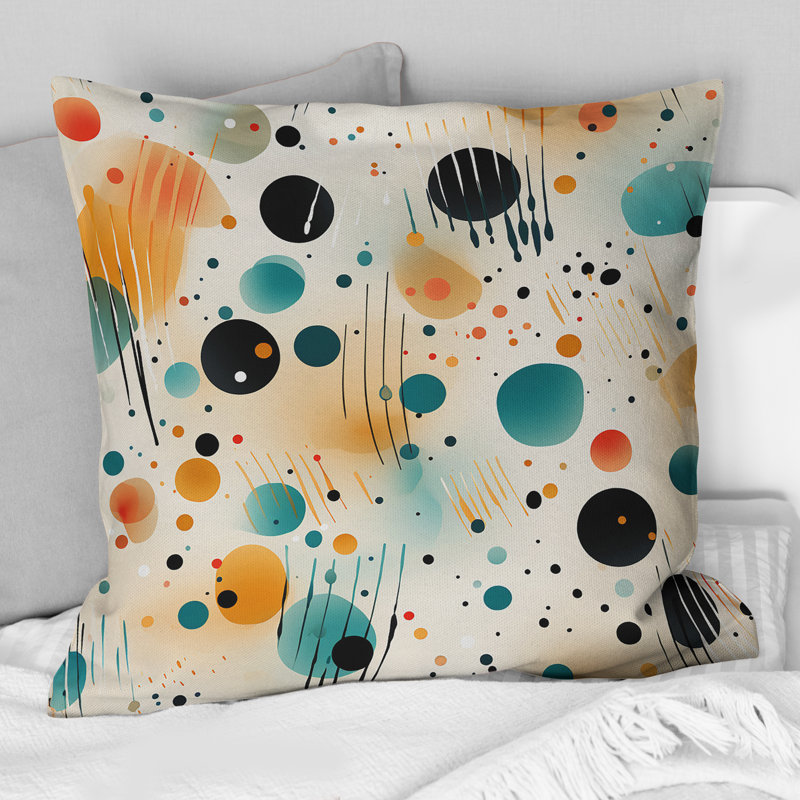 Coussin décoratif à pois Contemporary Artistry, H 16 po x l 16 po