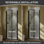 36'' - 37.38'' W x 72'' H Single Added Frameless Shower Door with Clear Glass