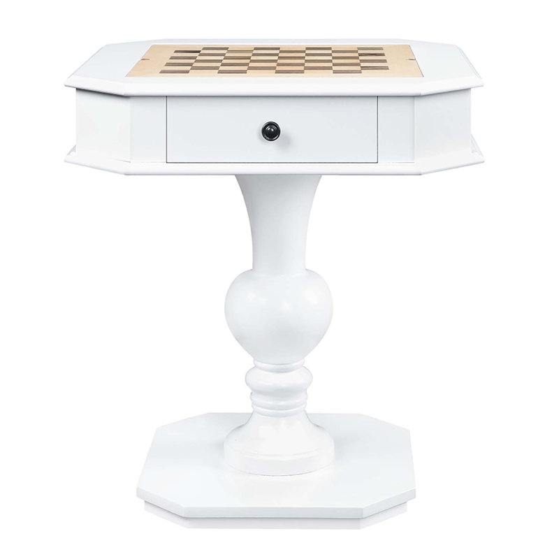 Table de jeu Galini, blanc, Blanc