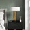 Lampe de table haute 24 "avec abat-jour en tissu blanc Depue
