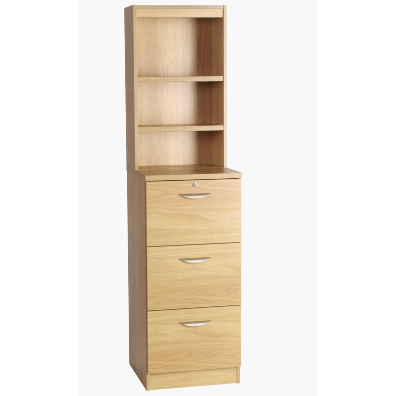 Jeremy 48cm Wide 3 -Drawer File Cabinet, Classic Oak