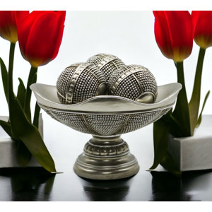 Rosdorf Park 4 Piece Decorative Bowl & Orbs Set