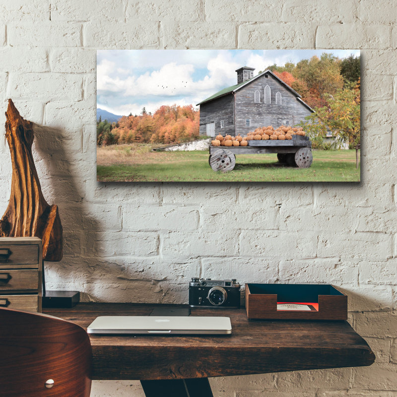 'Fall Roadside Market' by Lori Deiter, Acrylic Glass Wall Art, 12" H x 24" W x 0.2" D