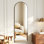 Arched Aluminium Framed Freestanding Full Length Mirror Wall Mirror