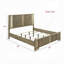 Lit style rustique en bois massif 1pc-36108615