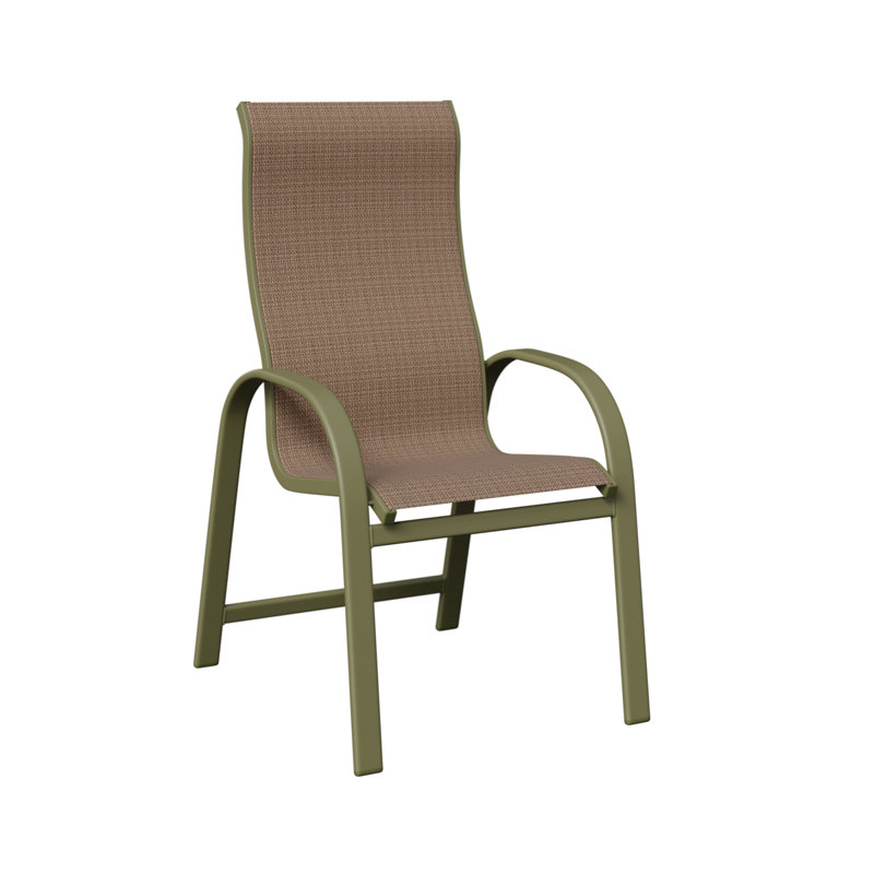 Chaise de salle à manger Murphy, Tweed taupe, Aluminium vert sauge