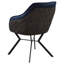 Chaises de salle à manger contemporaines bleues (2) - rembourrées de mousse et rembourrées de brun