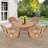 4 - Person Patio Dining Set with Round Table , Cushions Included-12655416-12638217