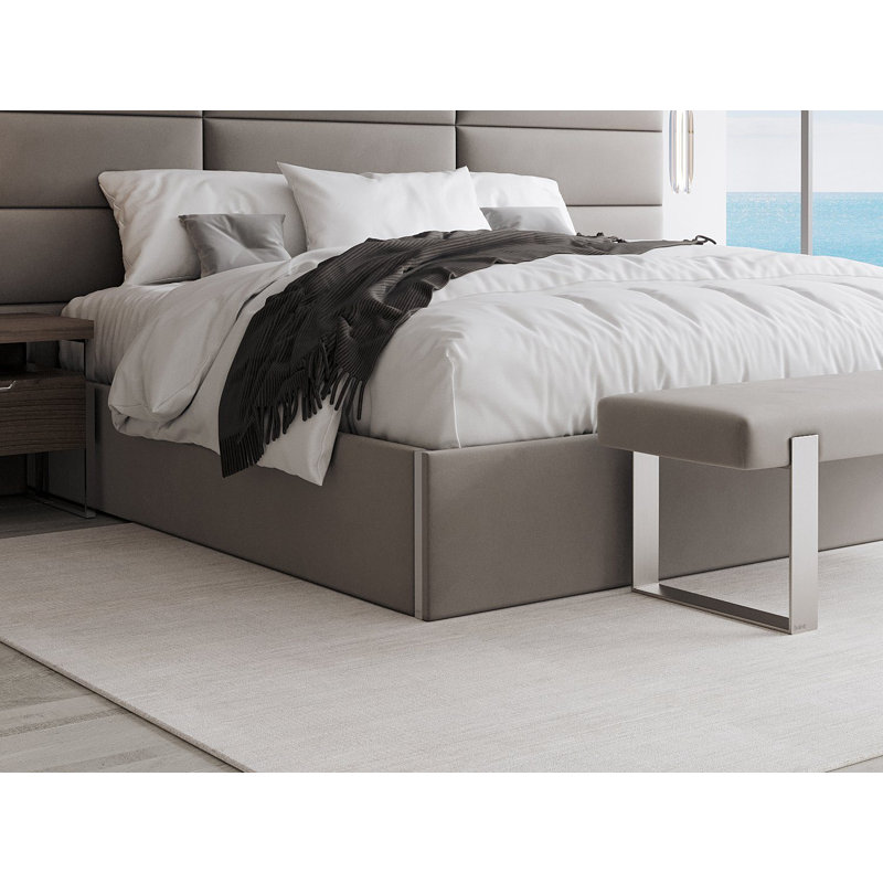 Rhem Upholstered Bed, 135 x 190 cm, Gothic Grey