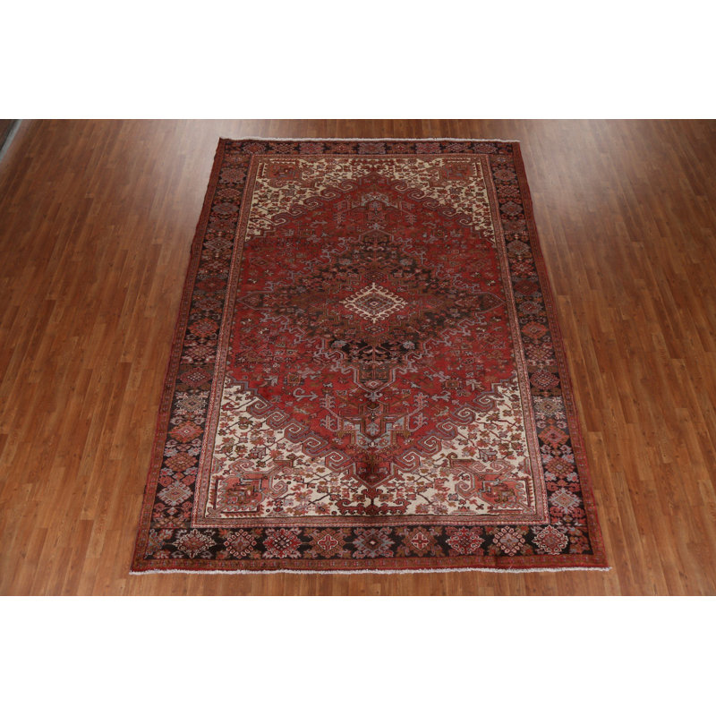 Tapis rouge en laine Heriz