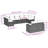 Vidaxl Garden Sofa Set Black