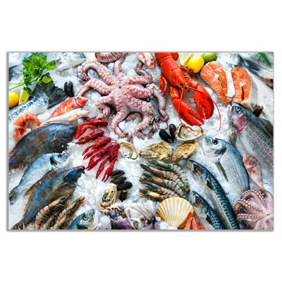 Seafood Fish Market - Wrapped Canvas Print