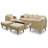 Luka Outdoor 6-Piece PE Rattan Conversation Set with Cushions-269988241