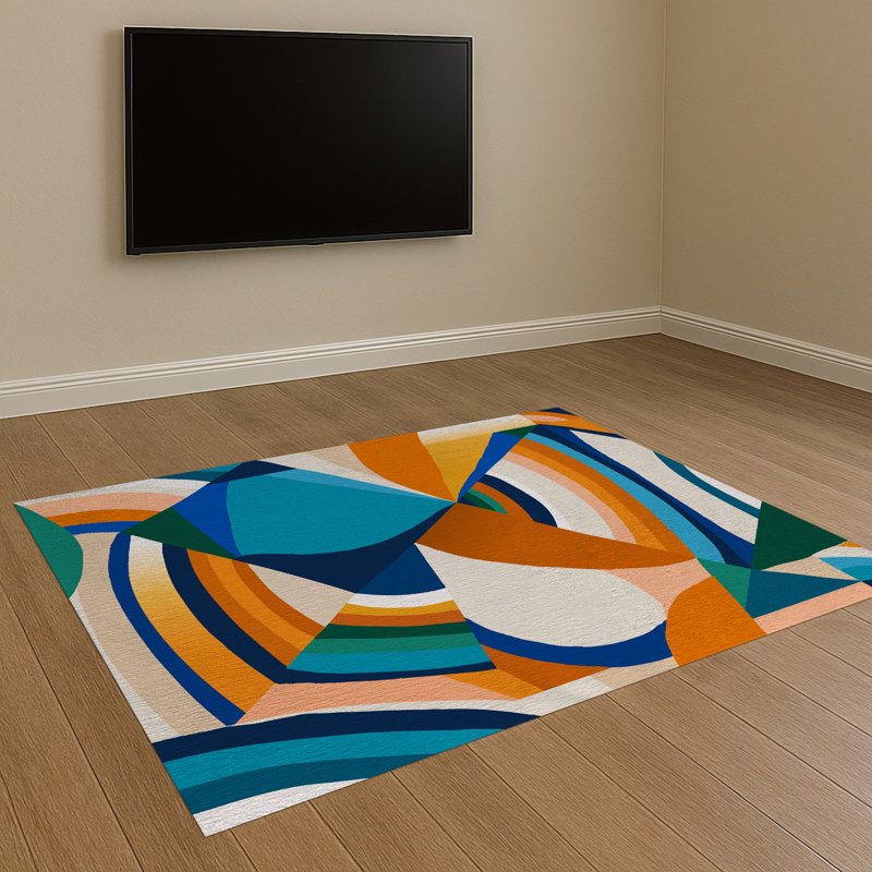 Abstract Area Rug, Runner 70 x 140 cm