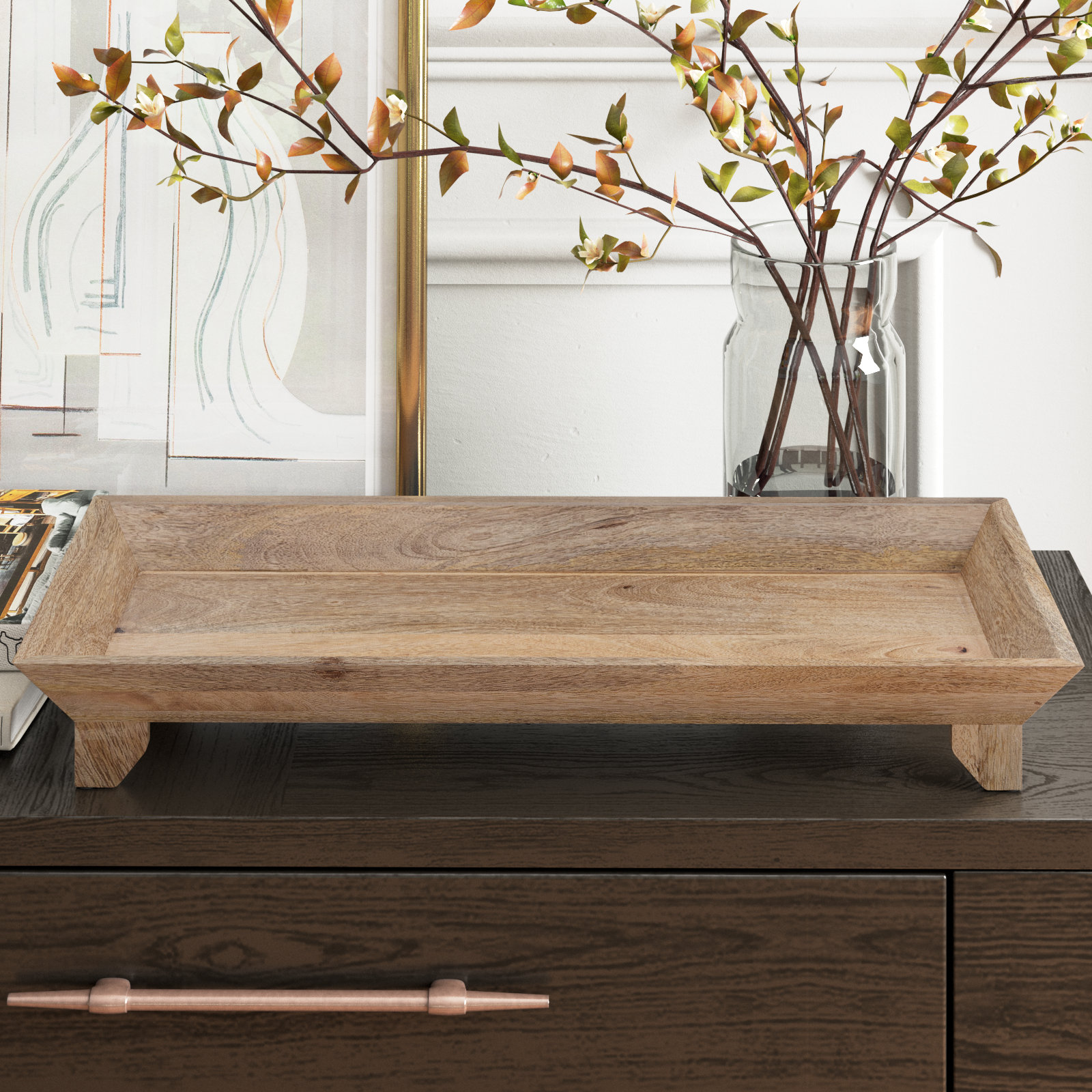 Des Decorative Tray, 3.5" H x 24" W x 10" D