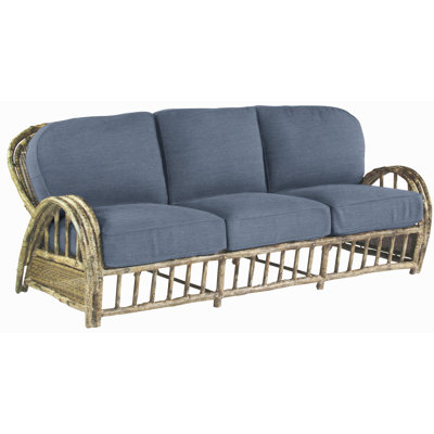 River Run 88'' Wide Premium All-Weather Wicker Patio Sofa with Cushions