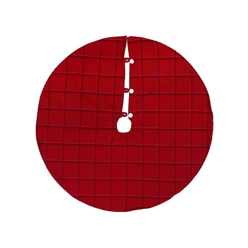 Checkered Tree Skirt, Red