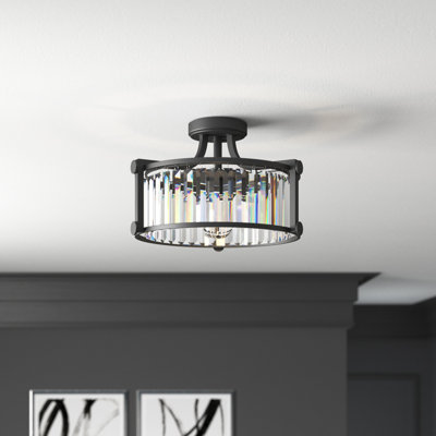 Bunton Crystal Semi Flush Mount