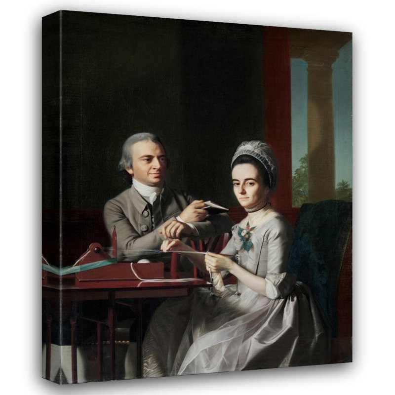 "Portrait de M. et Mme Thomas Mifflin" par John Singleton Copley - Art mural sur toile tendue avec châssis, H 24 po x l 17 po